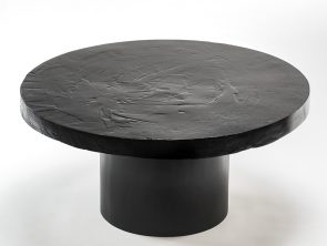 Round black coffee table handmade